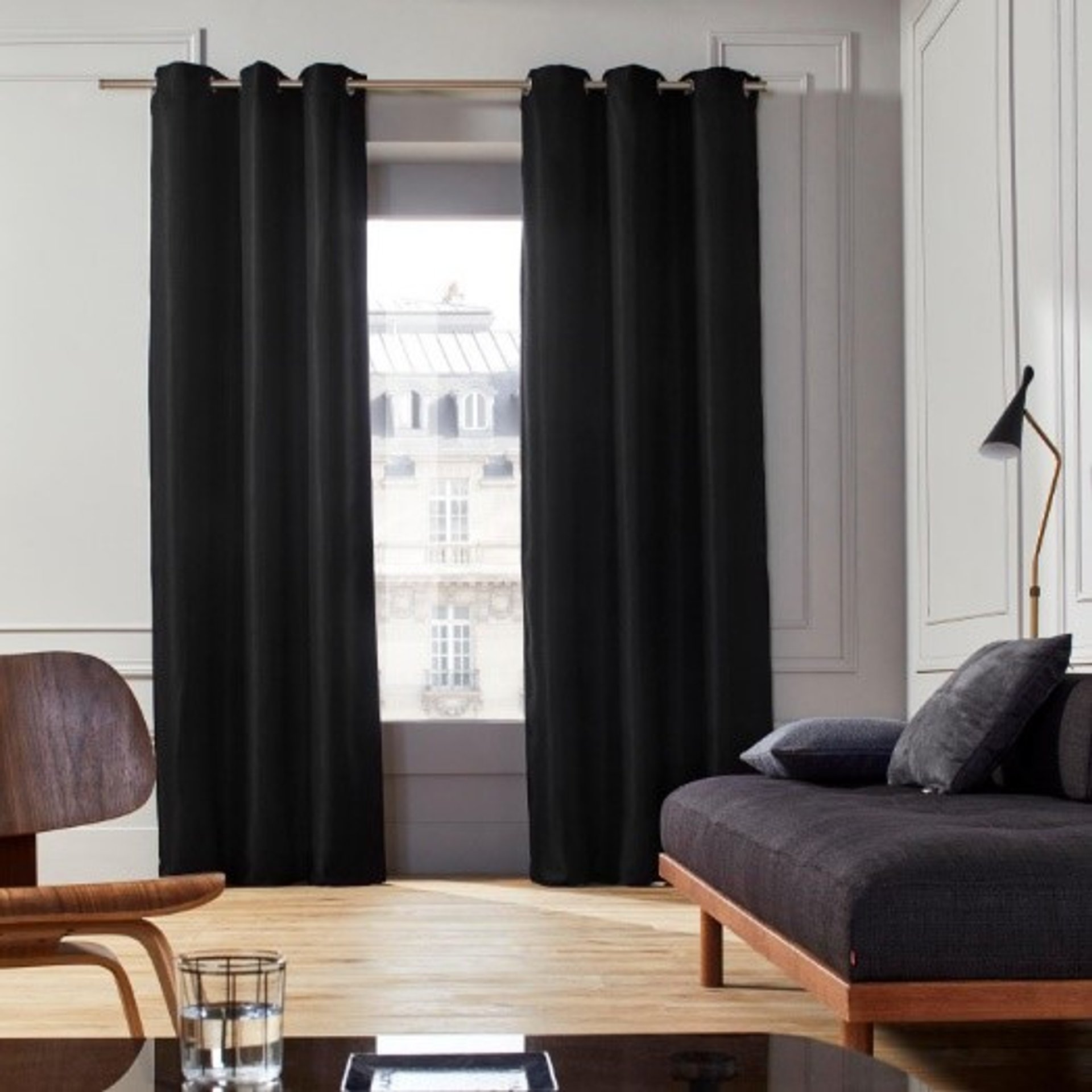 Black Cotton Curtain