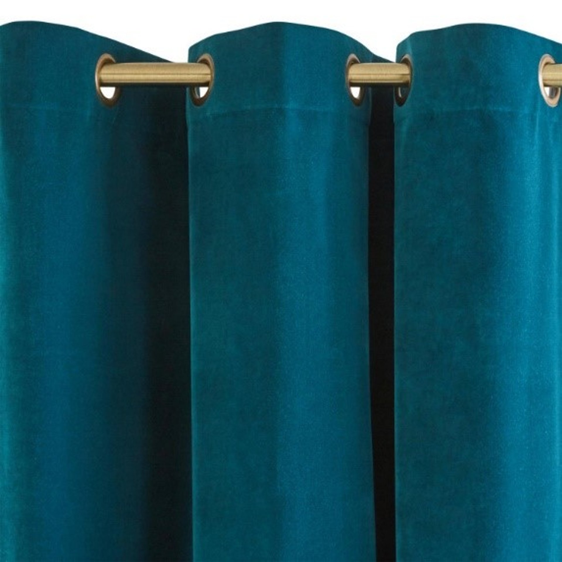 Bright Blue Velvet Curtain