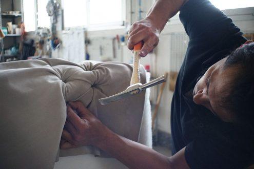 man making a sofa
