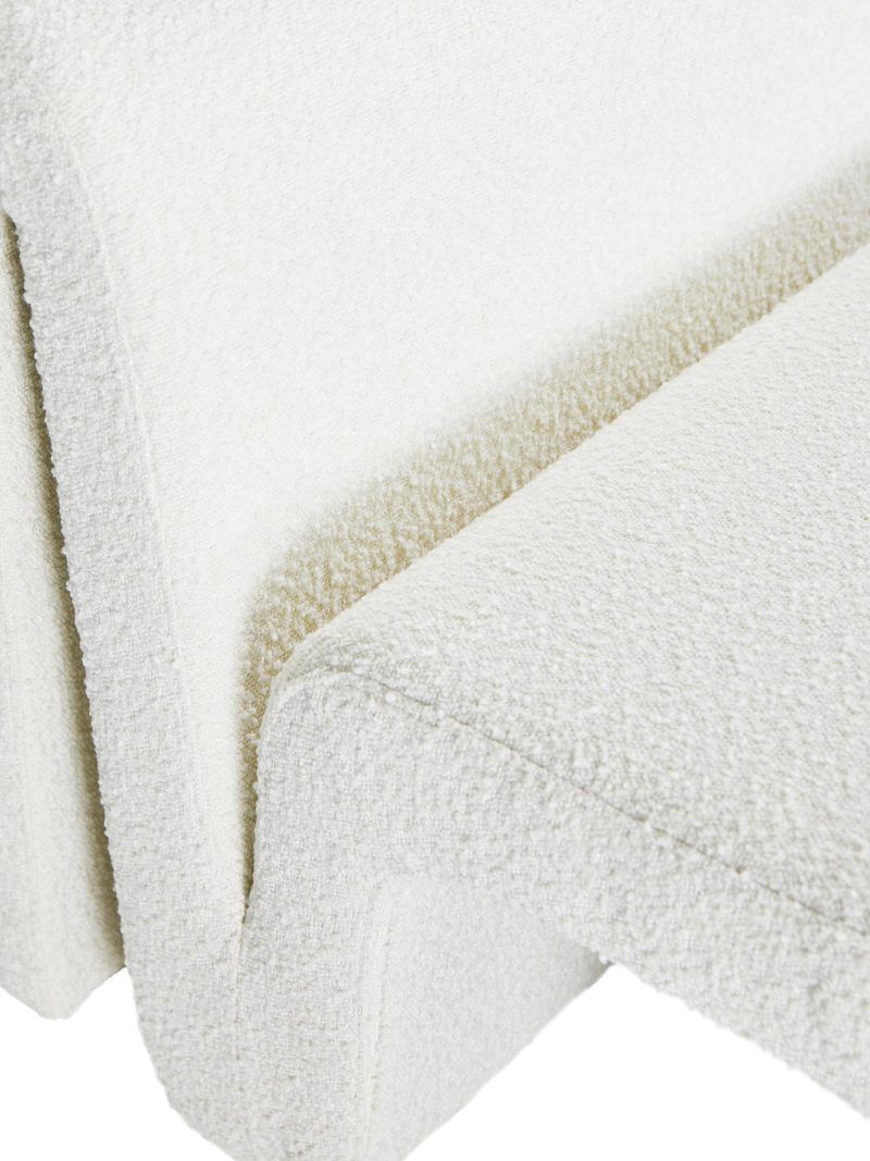 Vostok white boucle accent chair