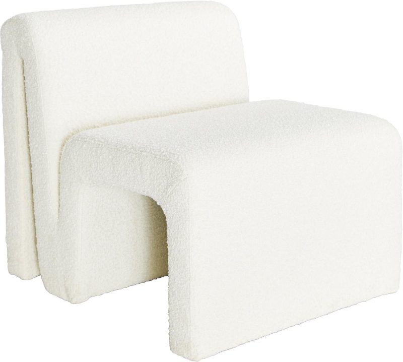 Vostok white boucle accent chair