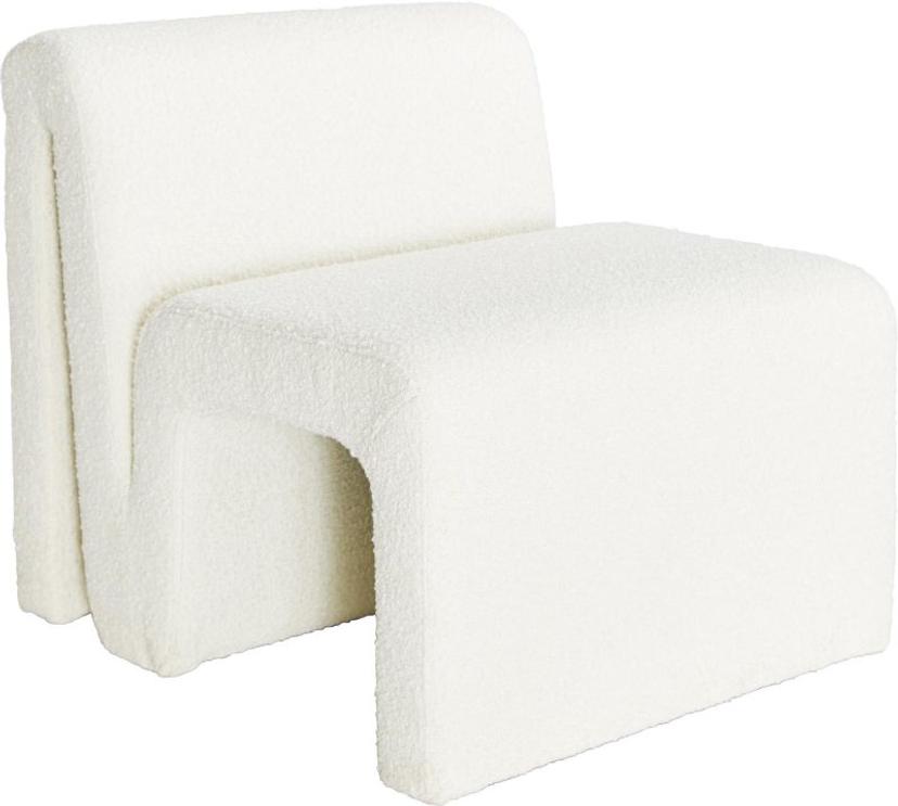 Vostok white boucle accent chair — image 1 of 3