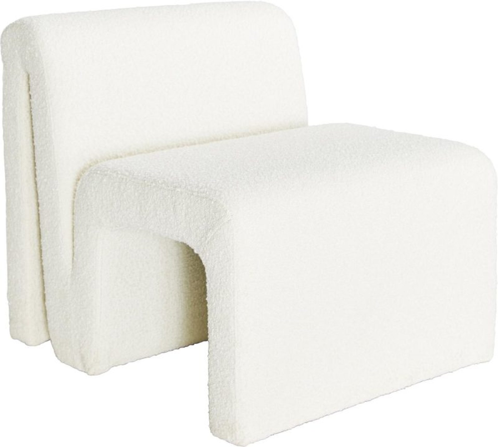 Vostok white boucle accent chair