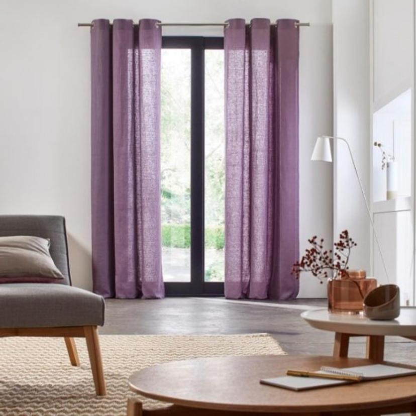 Light Purple Linen Curtain — image 1 of 2