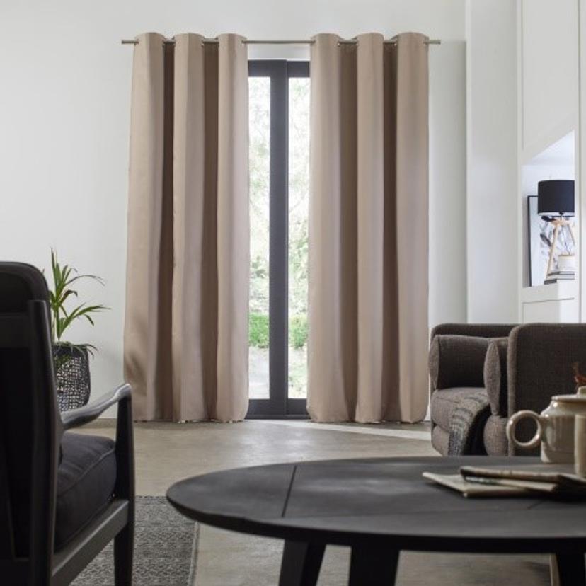 Beige Blackout Curtain — image 1 of 2