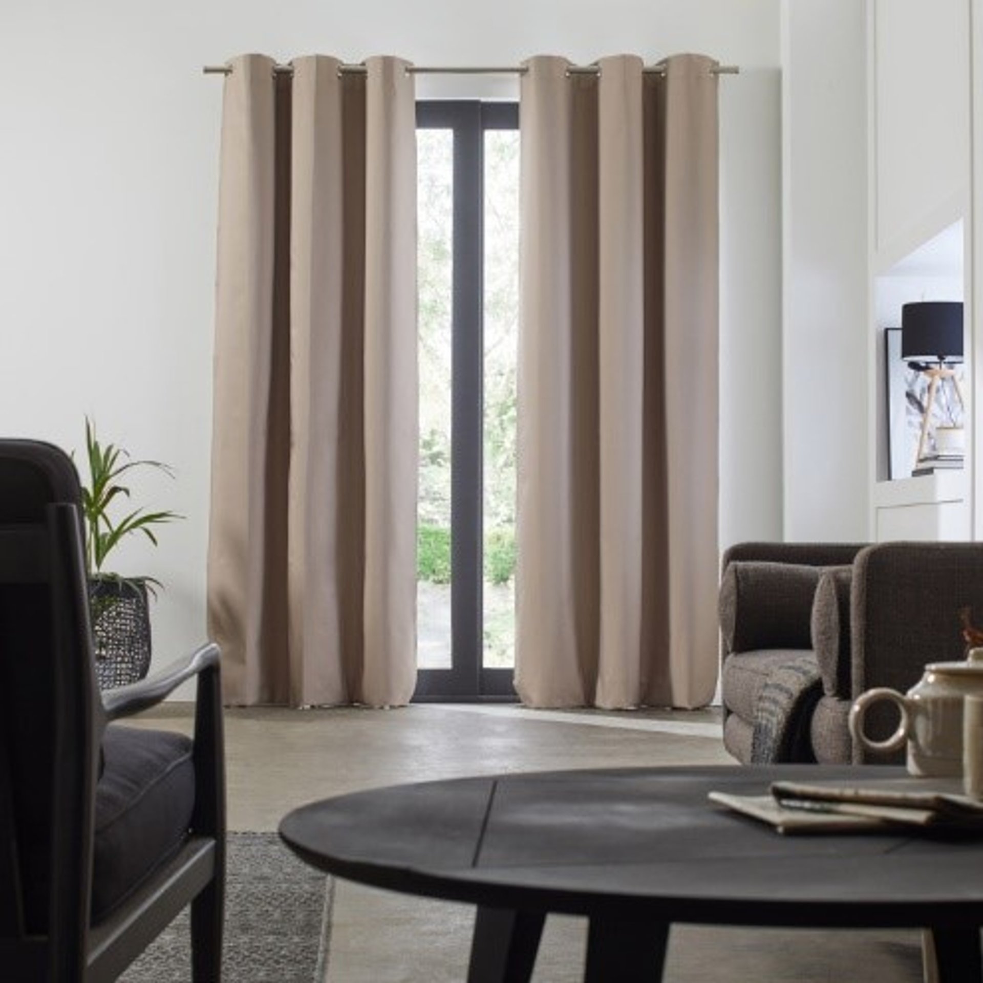 Beige Blackout Curtain