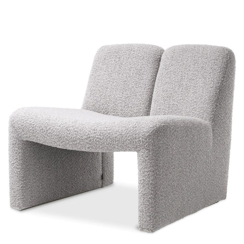 Oti gray boucle accent chair