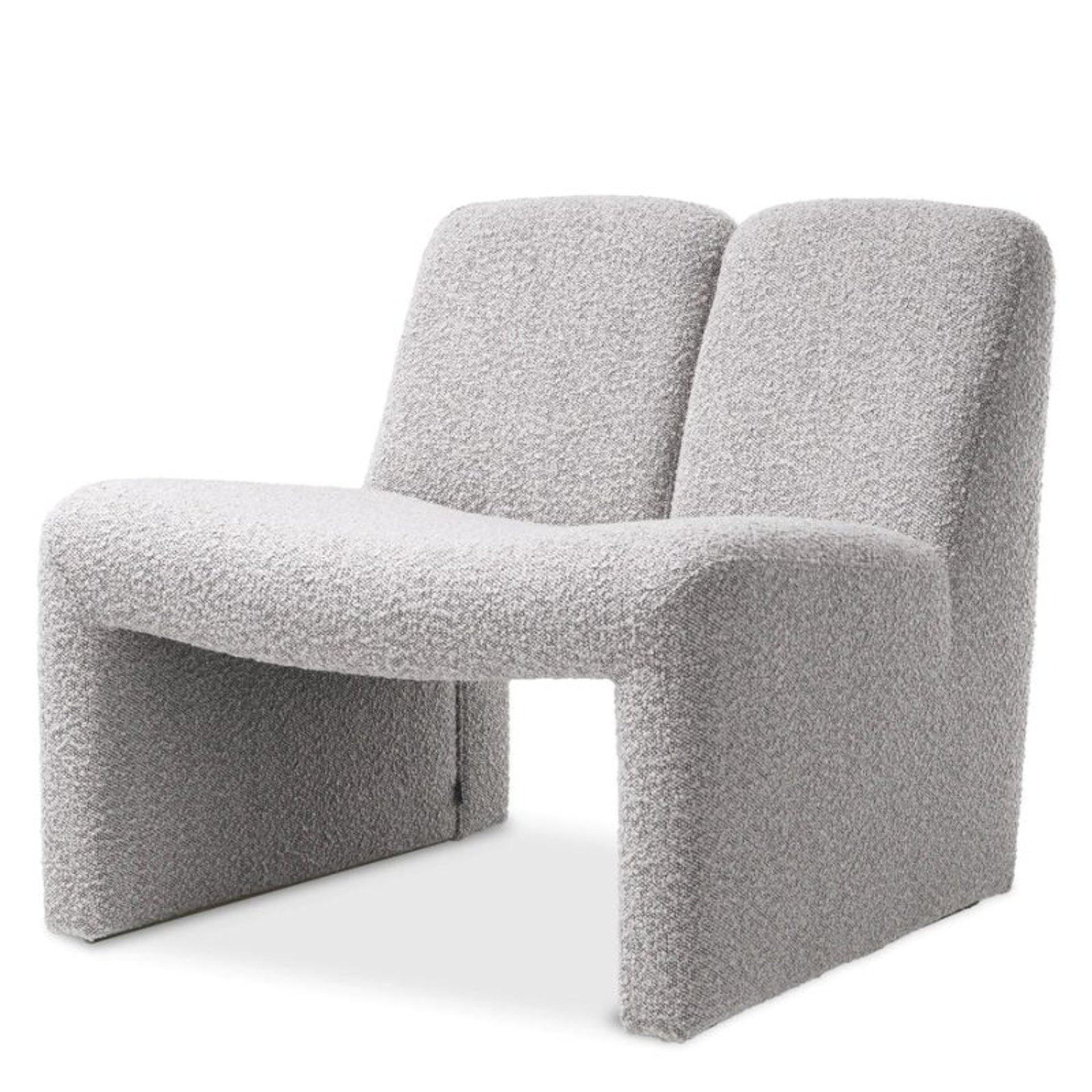 Oti gray boucle accent chair