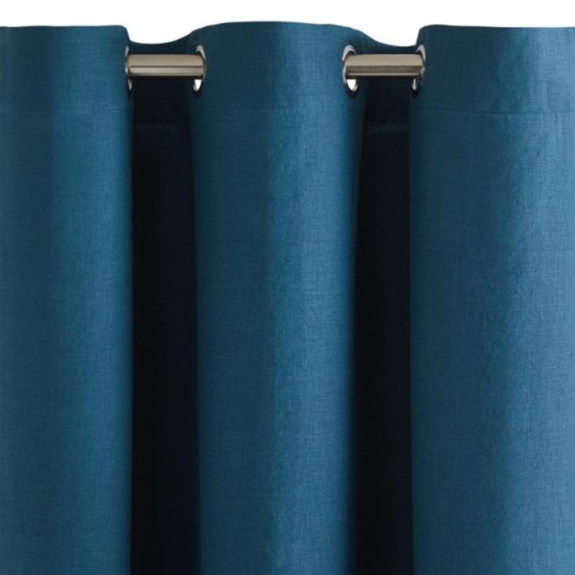 Light Blue Linen Curtain — image 2 of 2