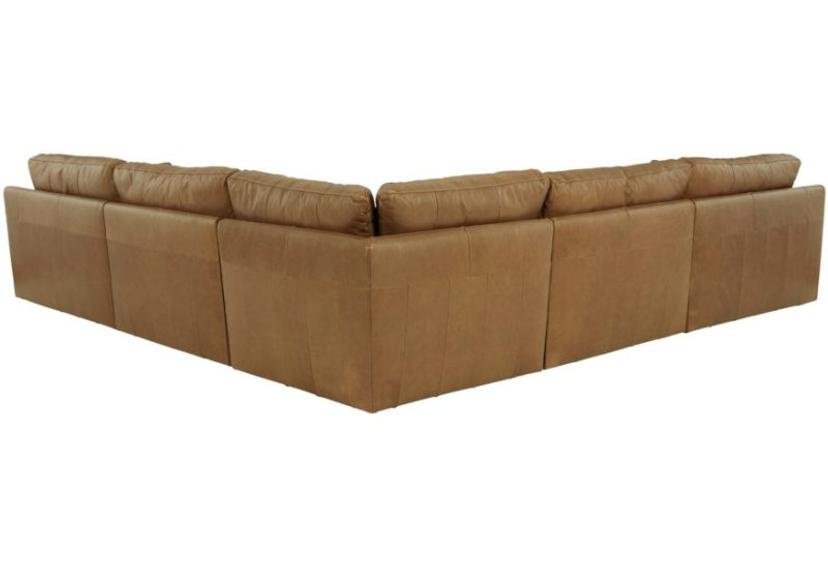 Cova tan leather sofa — image 2 of 4