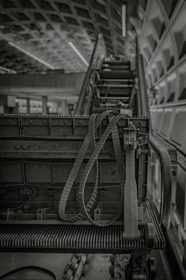 Escalator under construction