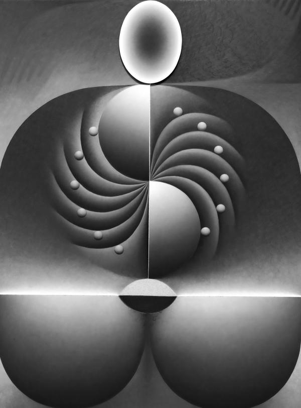 Modern geometric painting