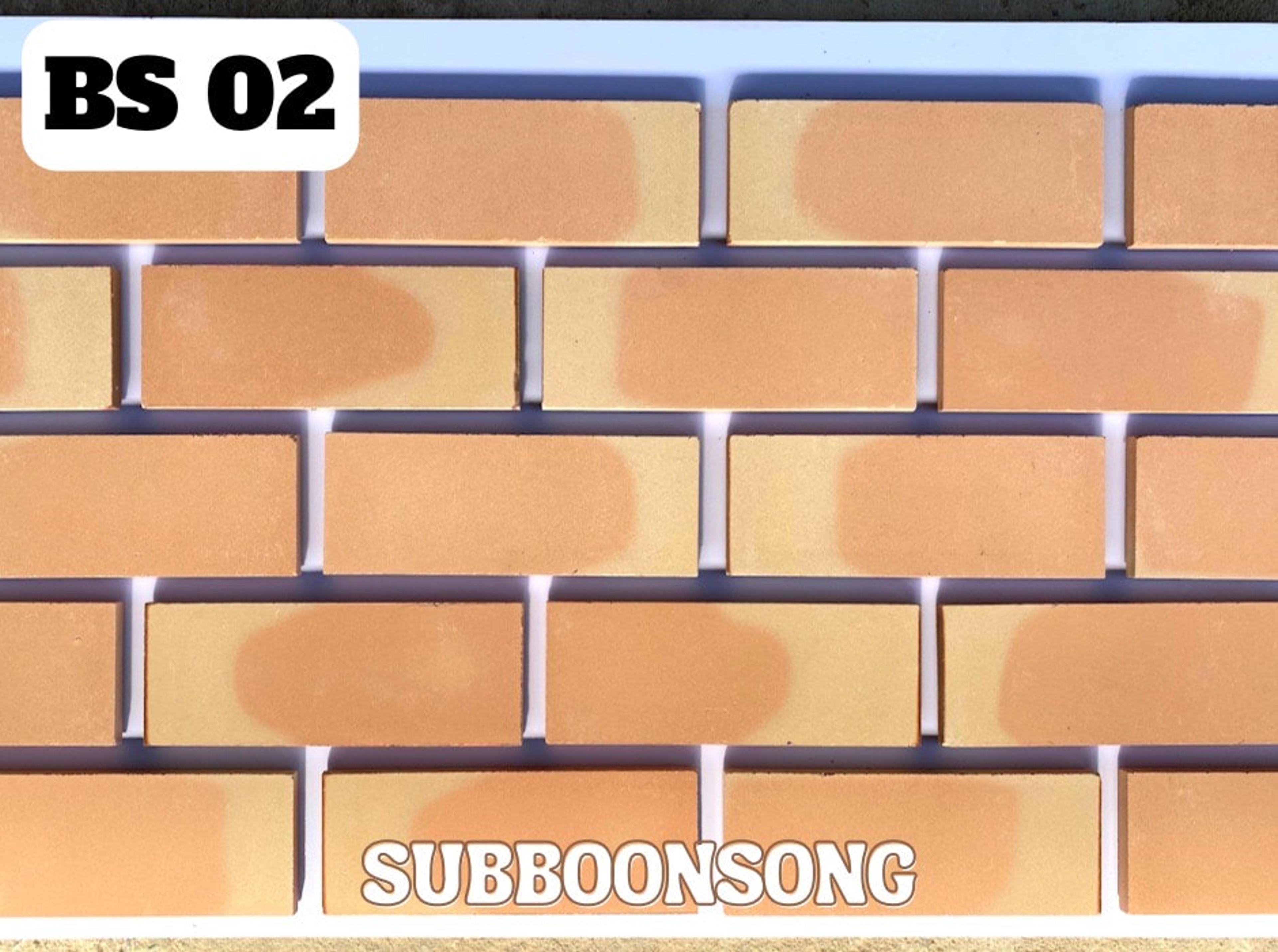 อิฐแปะผนัง BS 02 ผิวเรียบ สีทูโทน โรงอิฐทรัพย์บุญส่ง