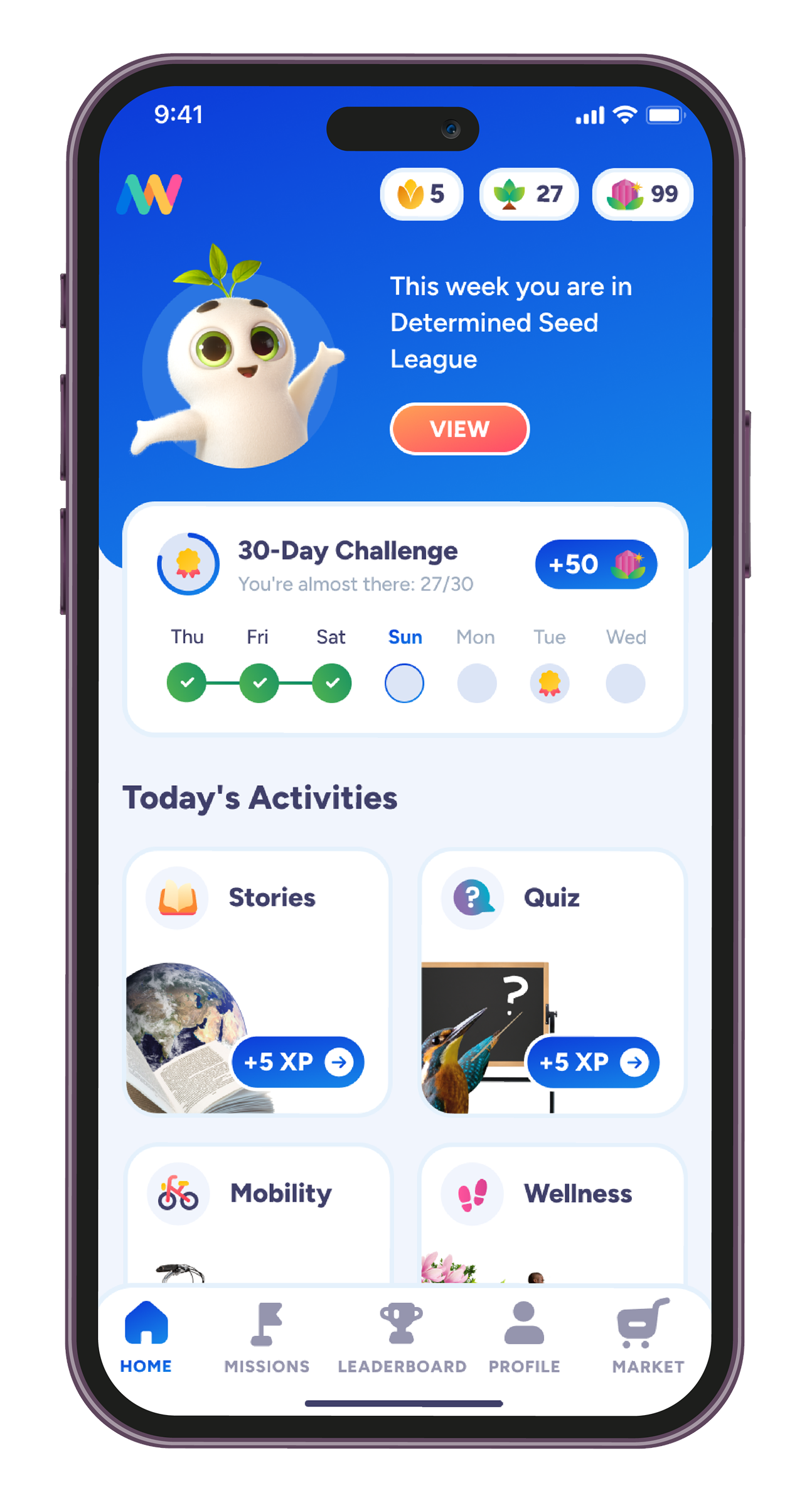 AWorld ActNow app on smartphone