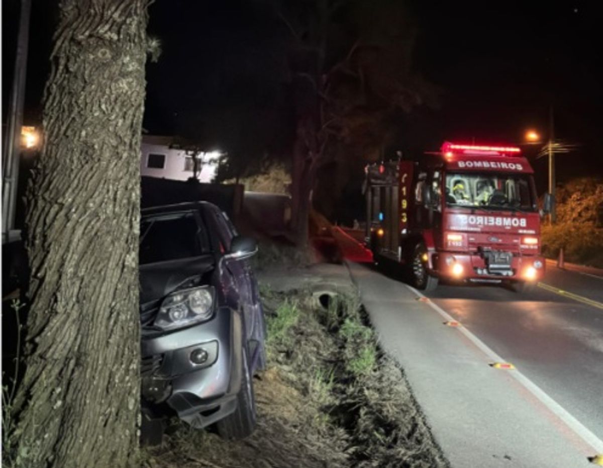 Homem fica ferido após colidir carro contra árvore na SC-340 em Ibirama