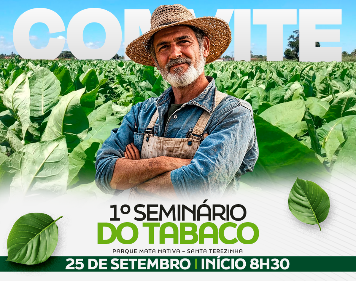 Santa Terezinha realiza 1º Seminário do Tabaco nesta quinta-feira (25)