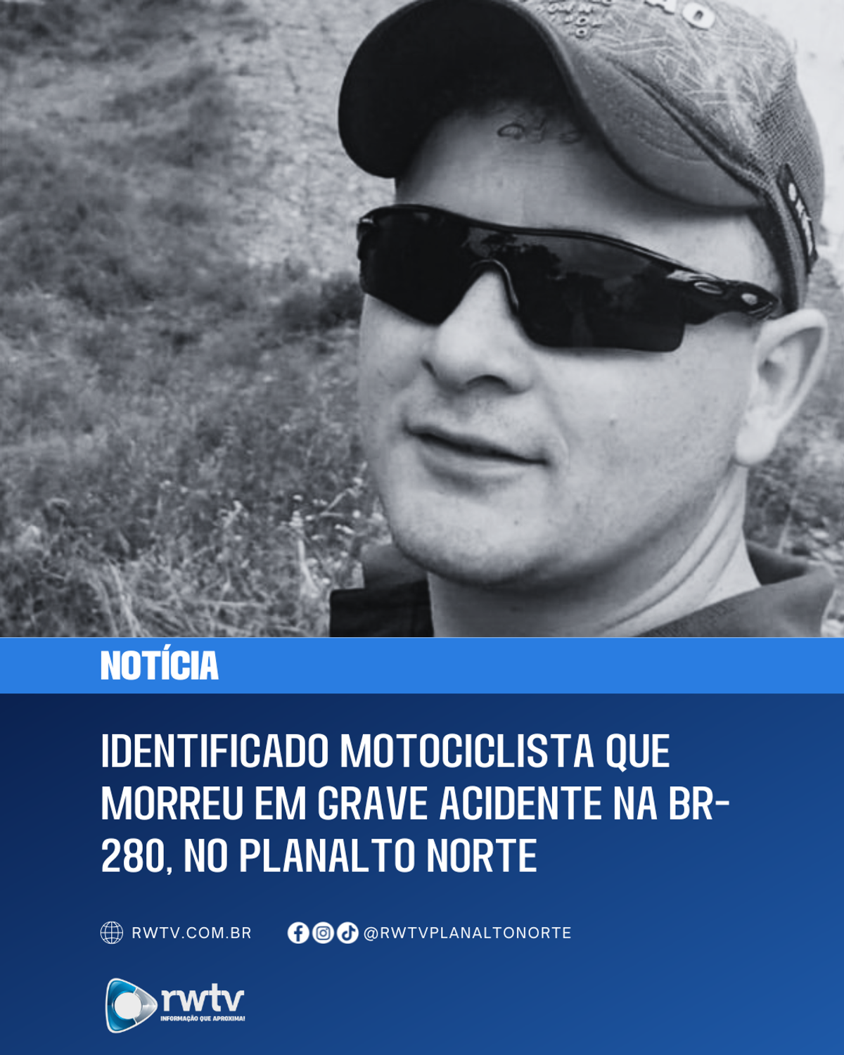 Identificado motociclista que morreu em grave acidente na BR-280, no Planalto Norte