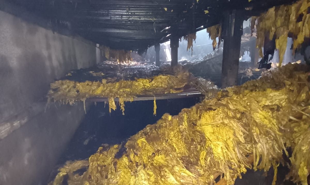 Incêndio em estufa de secagem de fumo é registrado em Pouso Redondo