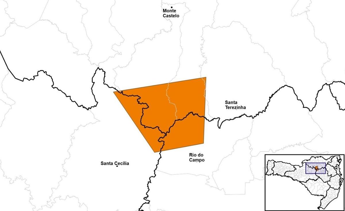 Defesa Civil emite alerta de temporais para Rio do Campo e Santa Terezinha