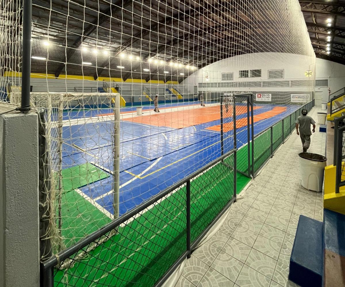 Ginásio Municipal Vital Valentini passa por melhorias para a 3ª Copa Taió de Futsal