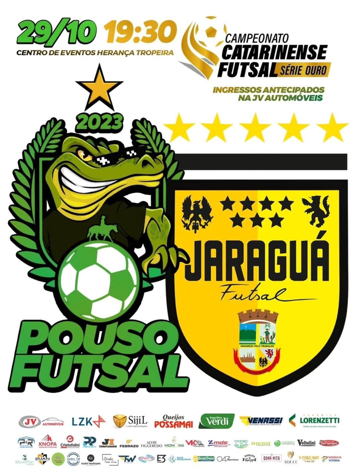 Pouso Futsal recebe o Jaraguá nesta quarta-feira pela Série Ouro