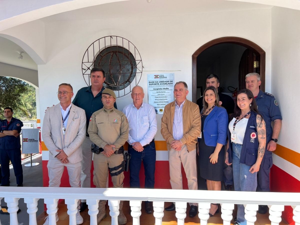 Oscar Gutz participa da inauguração da nova base avançada do Samu em Rio do Sul
