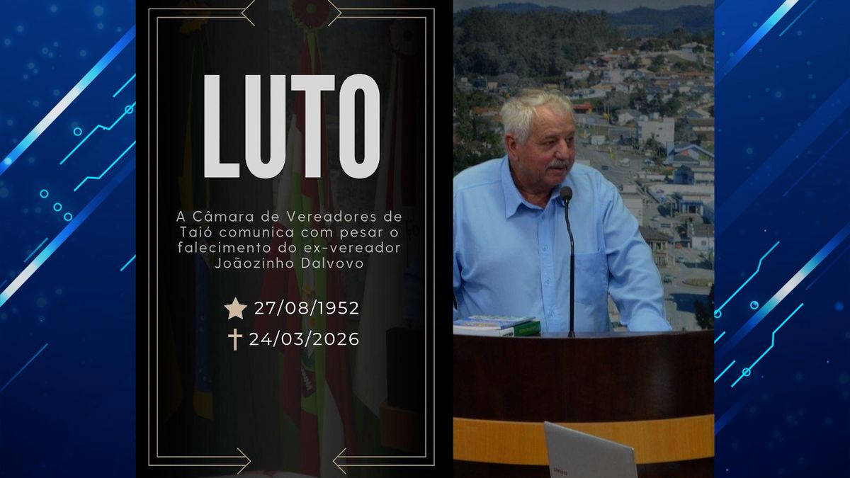 Câmara de Taió emite nota de pesar pelo falecimento do ex-vereador Joãozinho Dalfovo