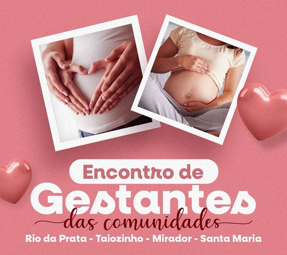 Encontro de Gestantes em comunidades do interior, será realizado em Rio do Campo