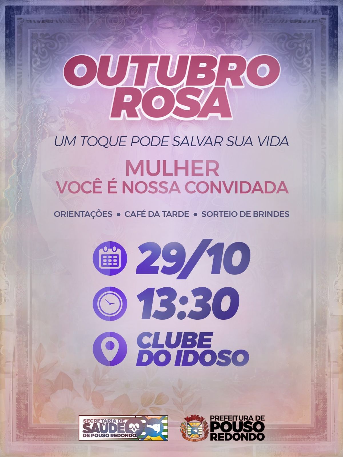 Pouso Redondo promoverá evento referente ao Outubro Rosa