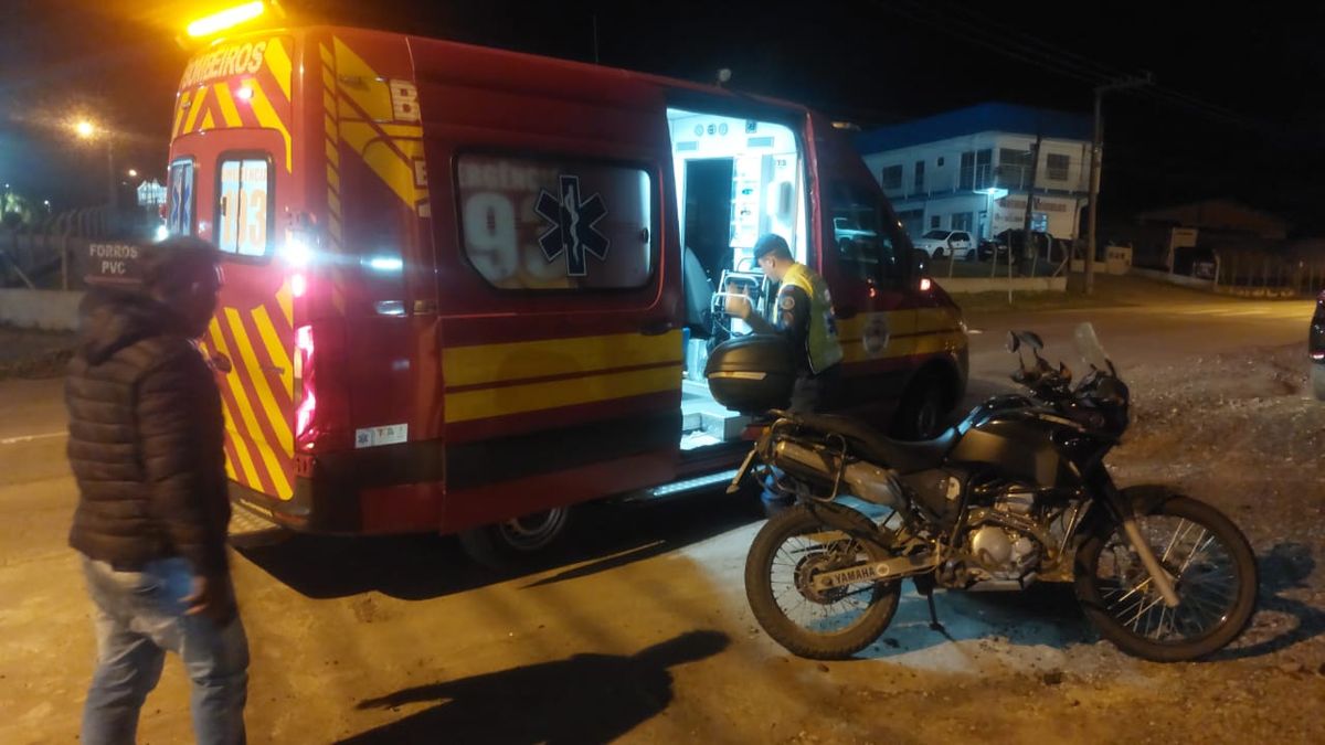 Colisão entre duas motos deixa dois homens feridos em São Bento do Sul