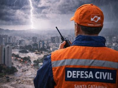 Defesa Civil alerta para temporais intensos em Santa Catarina nesta quinta-feira (29)