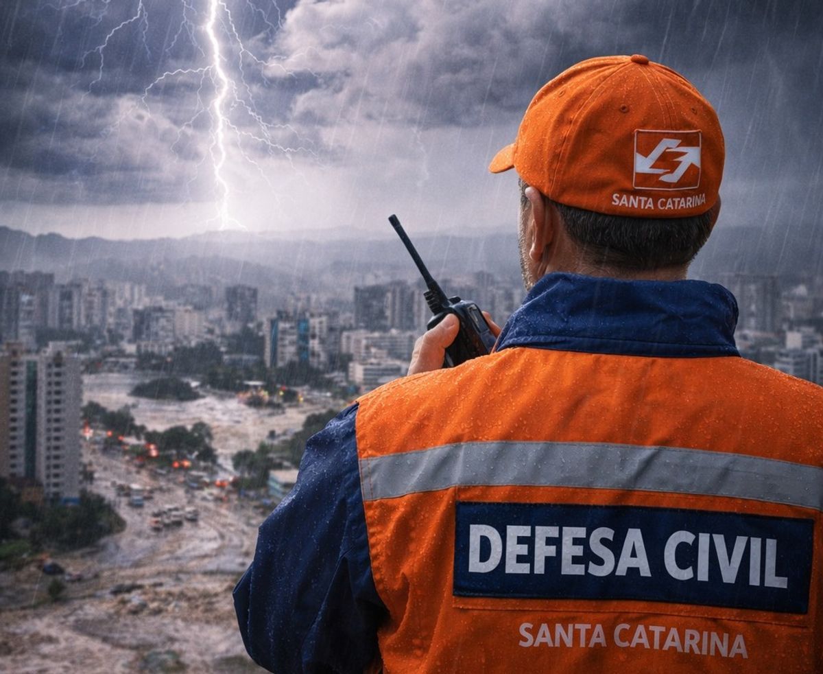 Defesa Civil alerta para temporais intensos em Santa Catarina nesta quinta-feira (29)