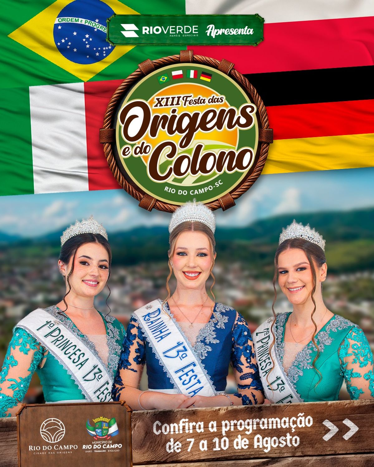 Programação da 13ª Festa das Origens e do Colono é divulgada em Rio do Campo