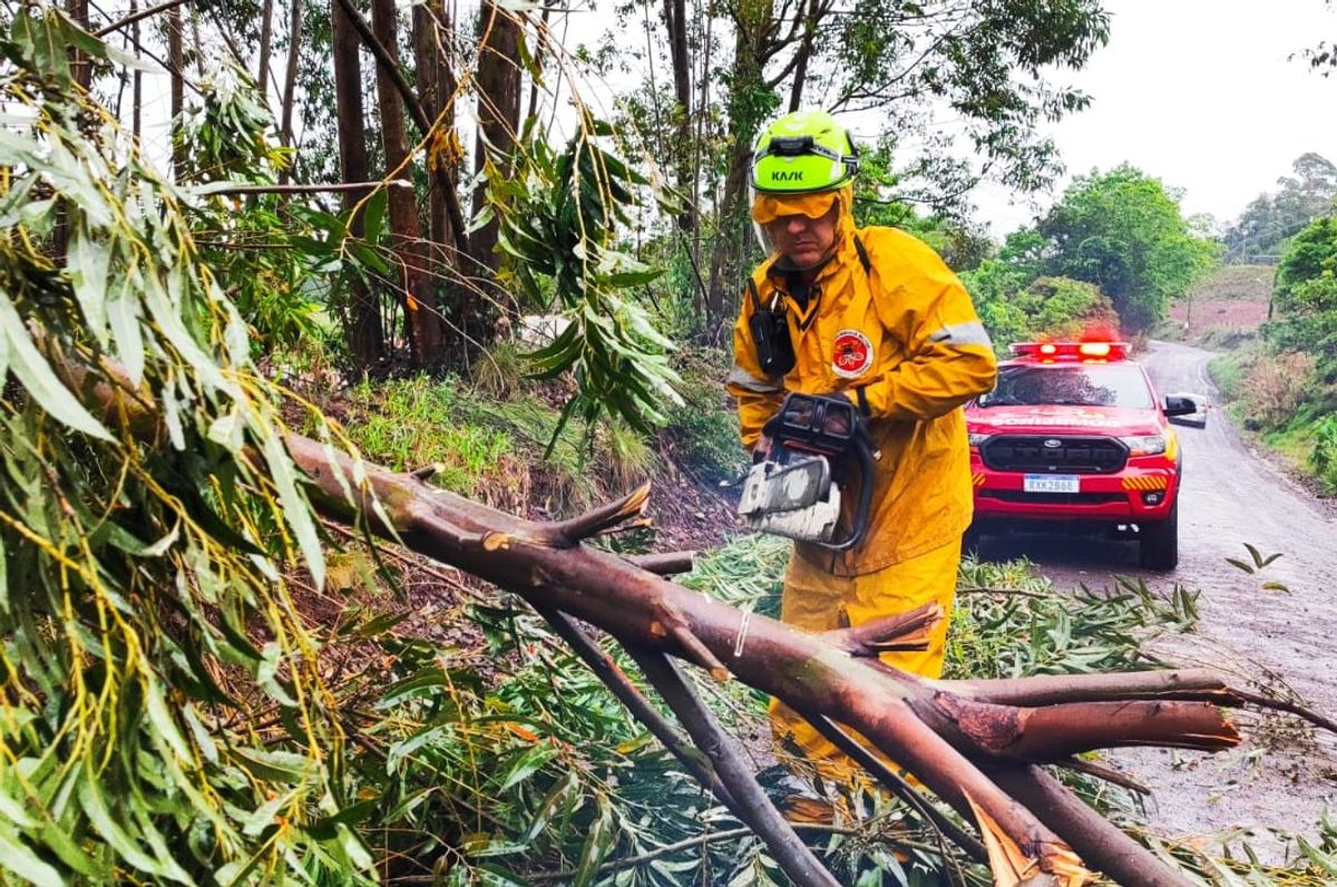 Bombeiros do CBMSC atuam em mais de 150 ocorrências após fortes chuvas em Santa Catarina