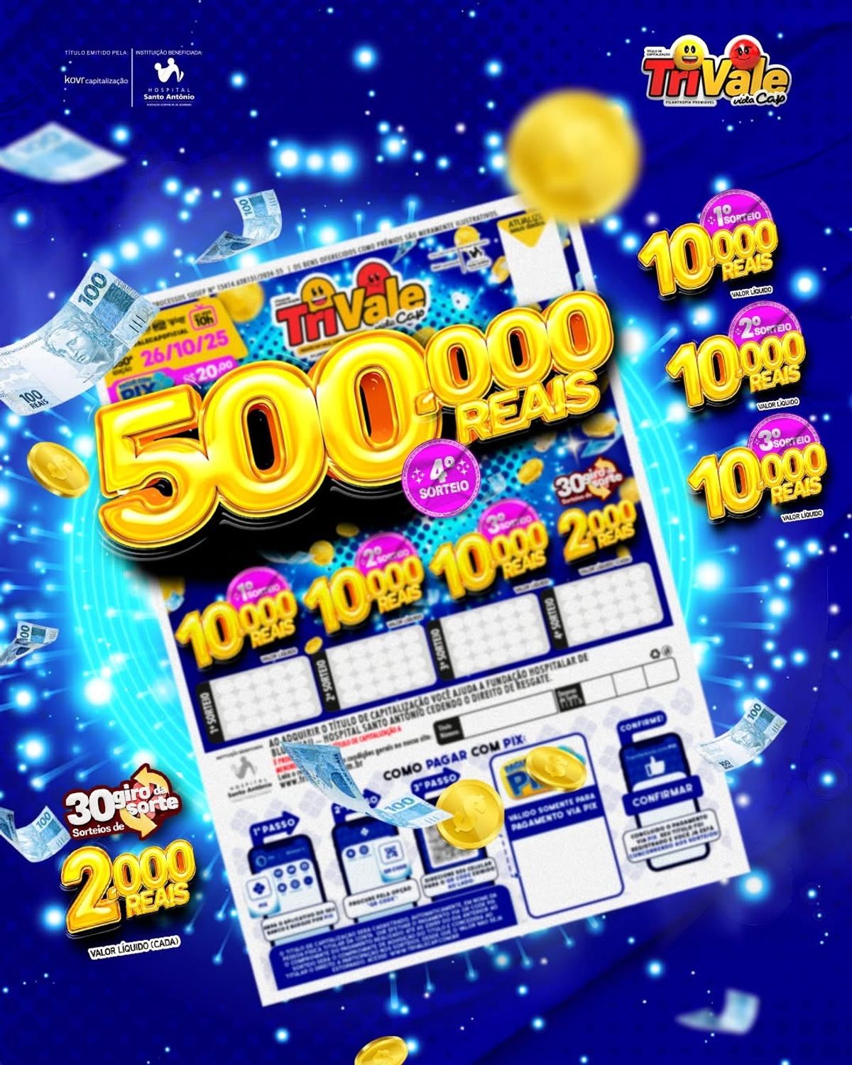 Morador de Laurentino ganha R$ 500 mil na Trivale Cap