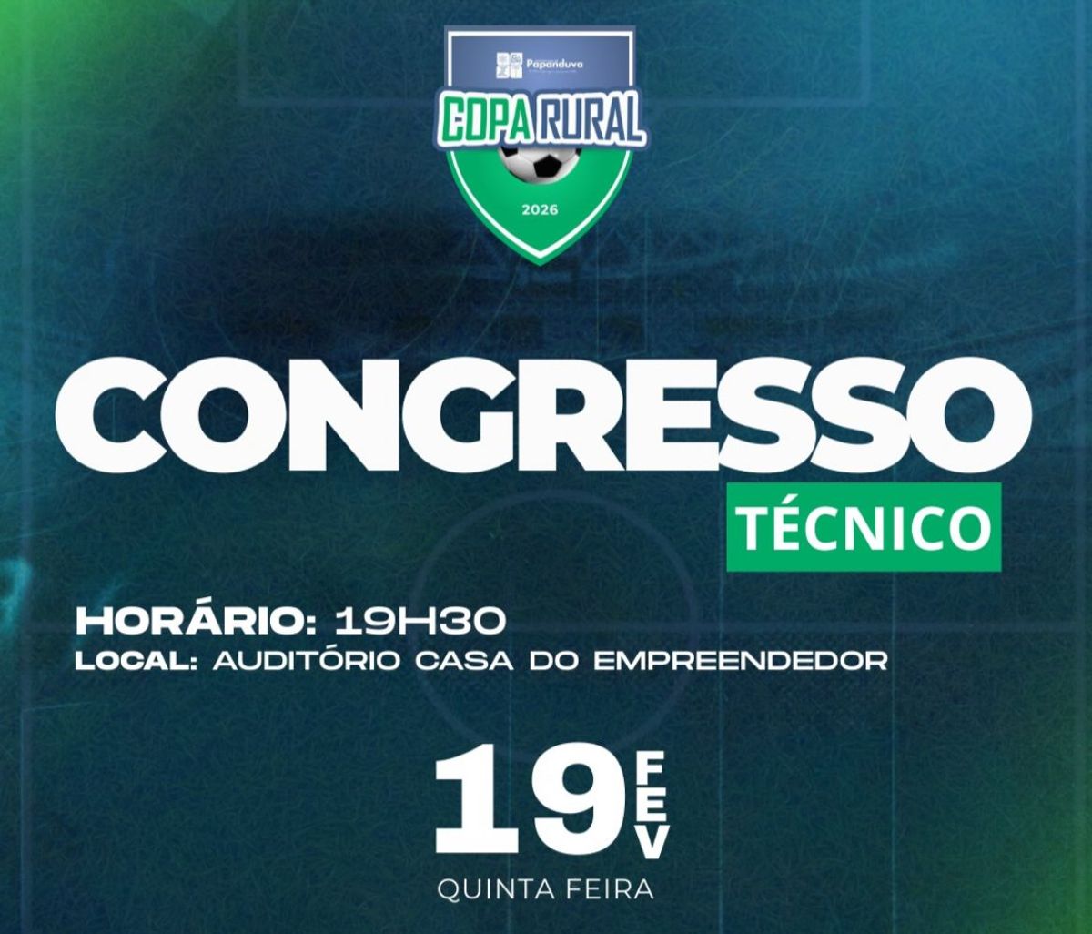Congresso Técnico da Copa Rural 2026 acontece nesta quinta-feira em Papanduva