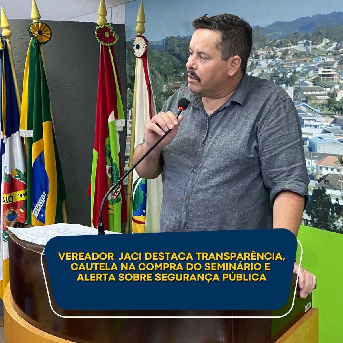 Vereador Jaci de Liz destaca transparência, cautela na compra do Seminário e alerta sobre segurança