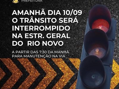 Estrada Geral do Rio Novo terá interrupção para manutenção em Agrolândia nesta quarta-feira (10)