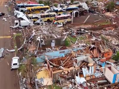 Tragédia com tornado no Paraná, deixa ao menos cinco mortes e mais de 400 feridos