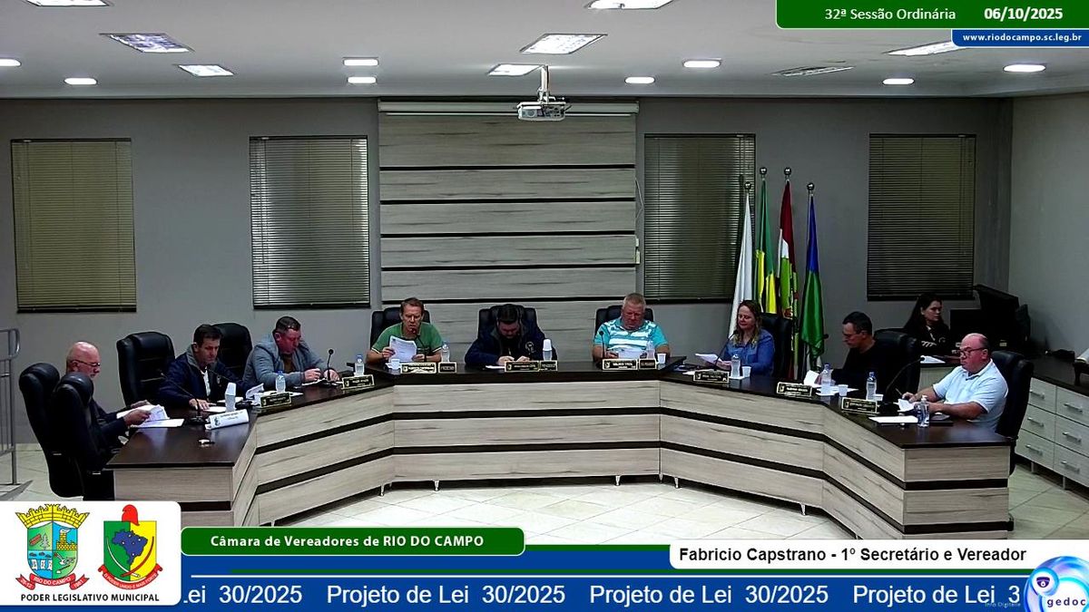 Câmara de Rio do Campo realiza 32ª Sessão Ordinária e aprova projetos de lei do Executivo