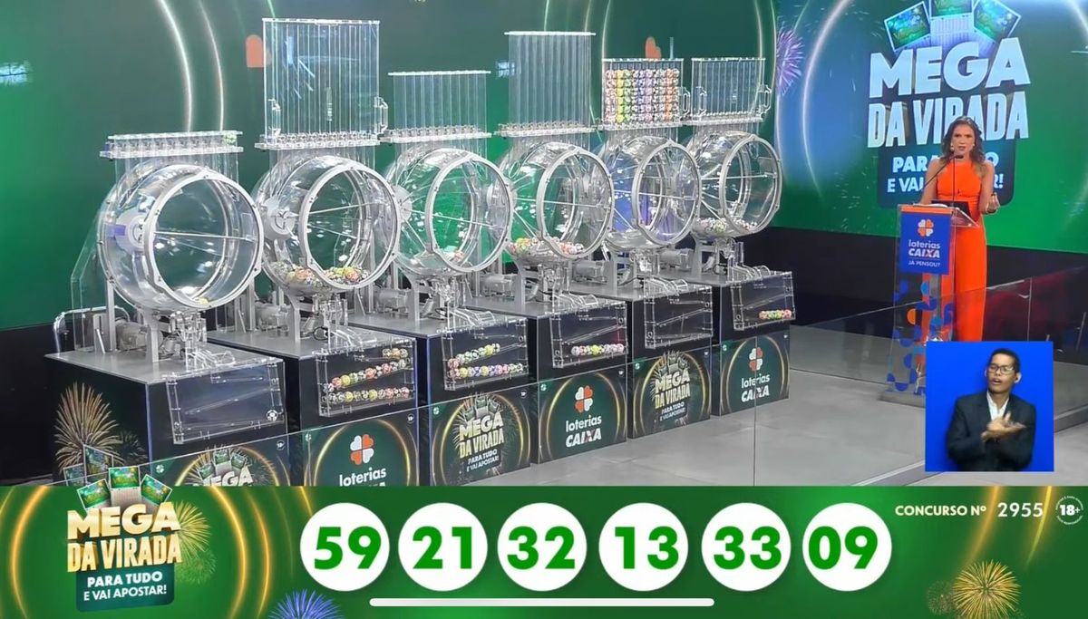 Mega da Virada 2025: números sorteados na manhã desta quinta-feira (1º)