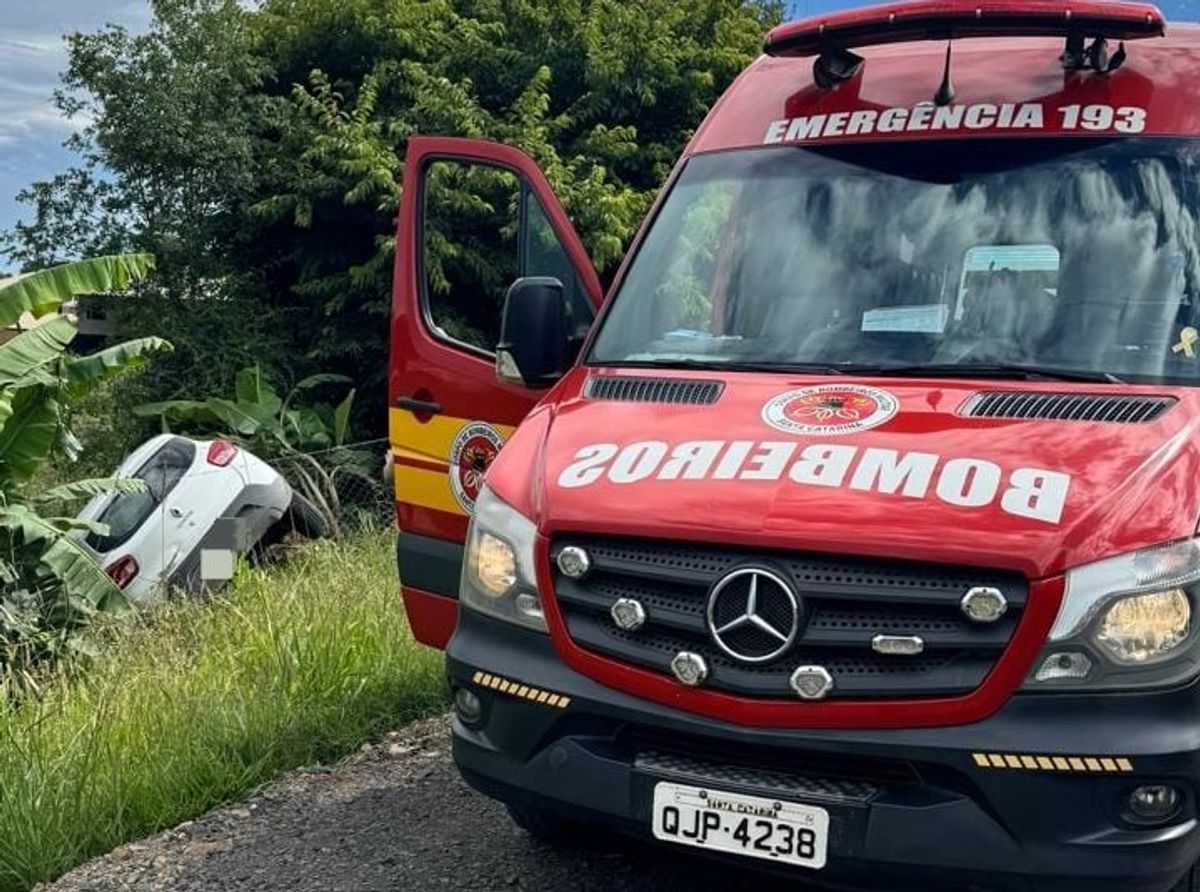 Saída de pista é registrada, em Papanduva