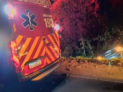 Acidente de Trânsito Mobiliza Bombeiros de Porto União e Matos Costa