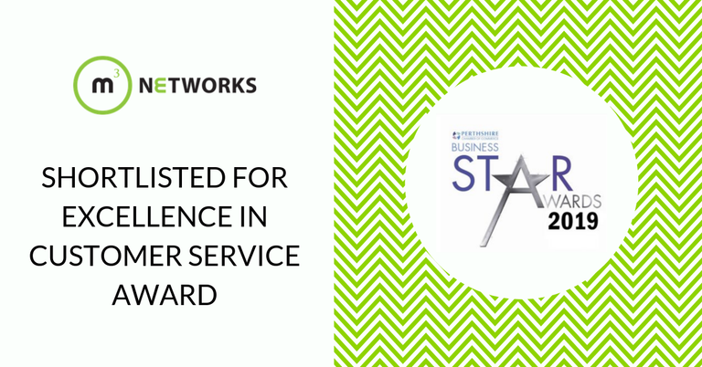 We have been shortlisted for an award at Perthshire Chamber of Commerce for an award in customer service.