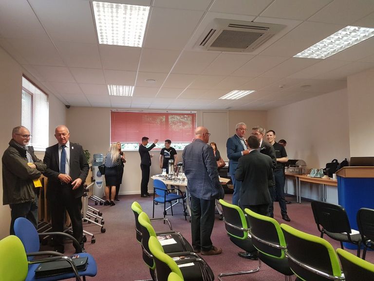 Networking at our Cyber Security Breakfast.