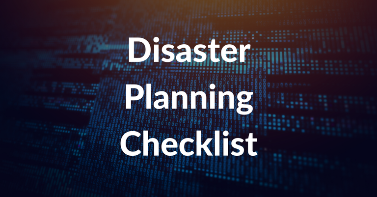 Disaster Planning Checklist