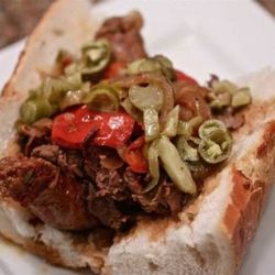 Combo Italian Beef and Sausage Sandwich
