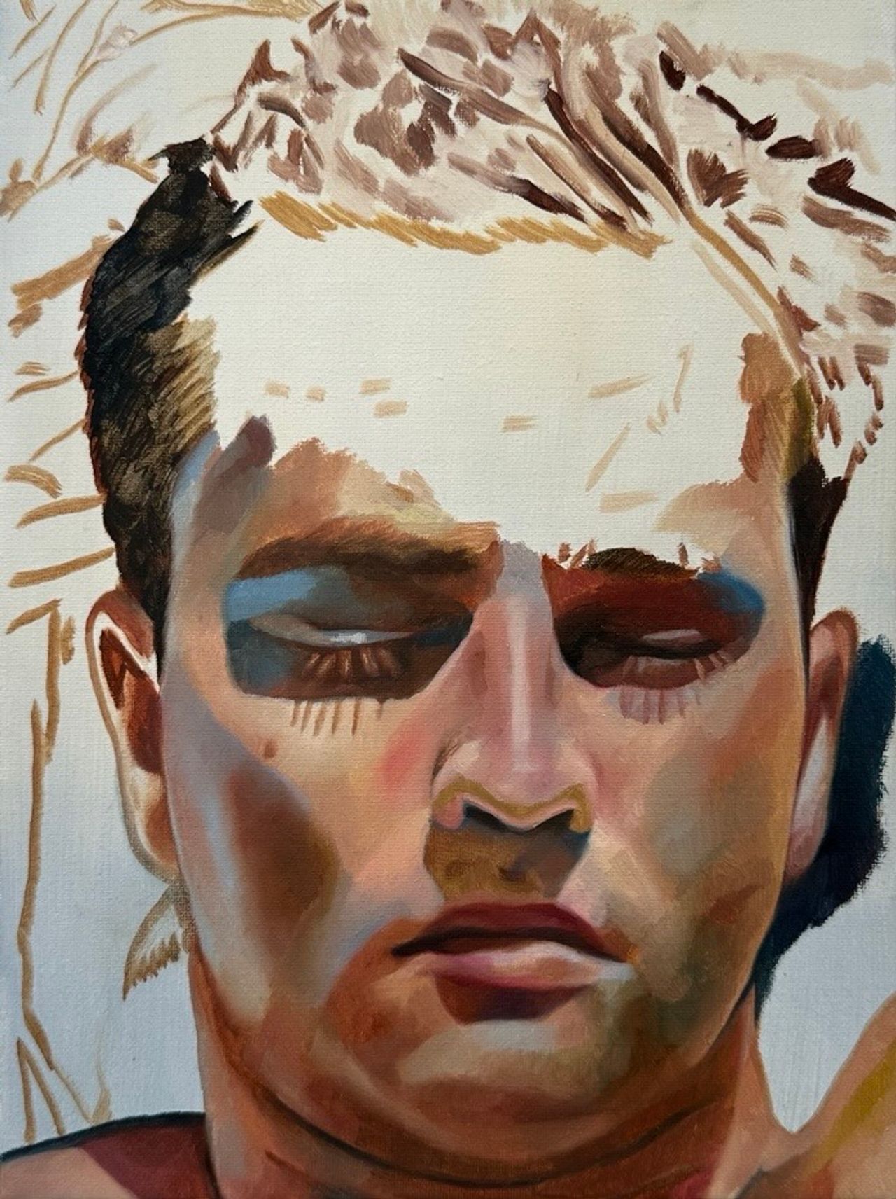 Jack sleeping, Bergerac — painting by Emilia Momen
