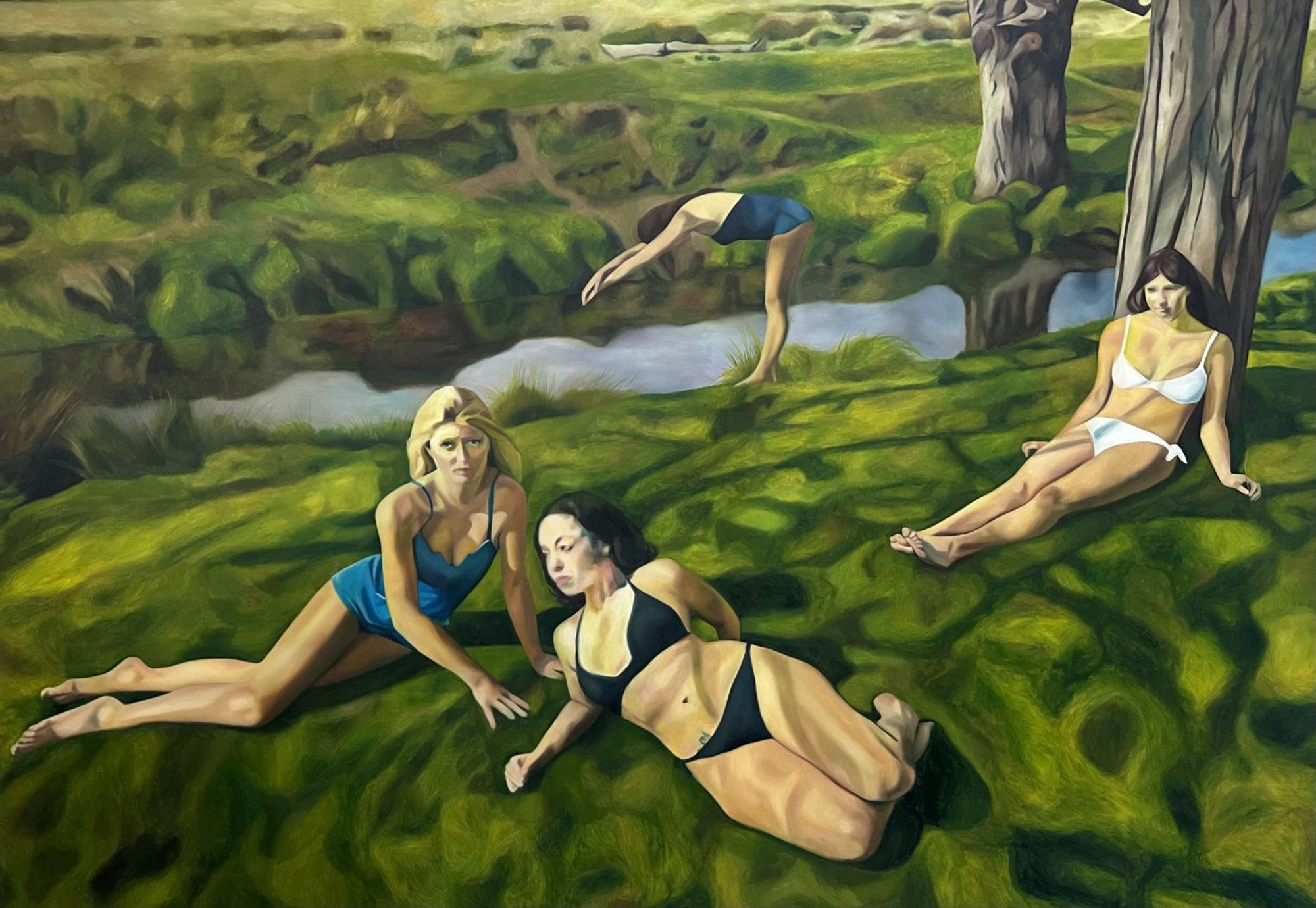 The Swimmers — painting by Emilia Momen