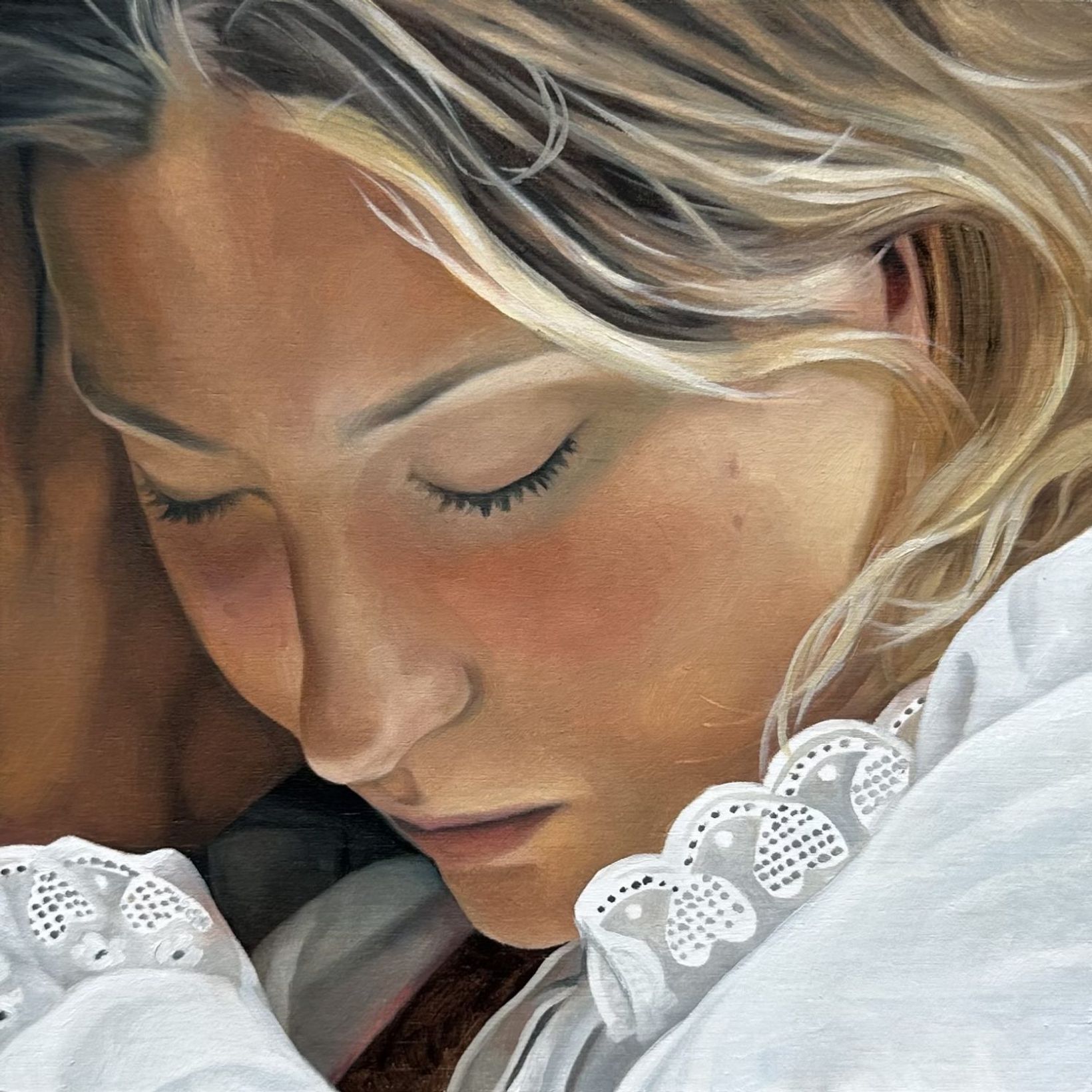 Indie Sleeping — painting by Emilia Momen